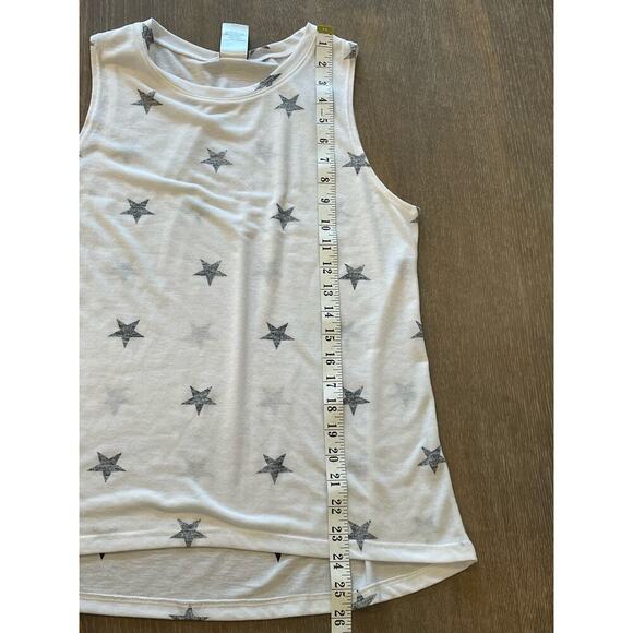 MODERN LUX White Star Patriotic Tank Top Shirt Tee T-shirt Women's M - Picture 7 of 7
